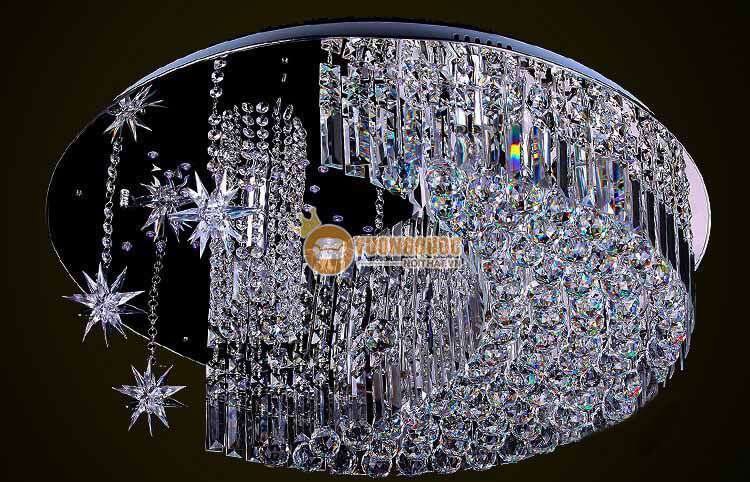 Đèn ốp trần pha lê thiết kế trăng sao cực đẹp CM103-9